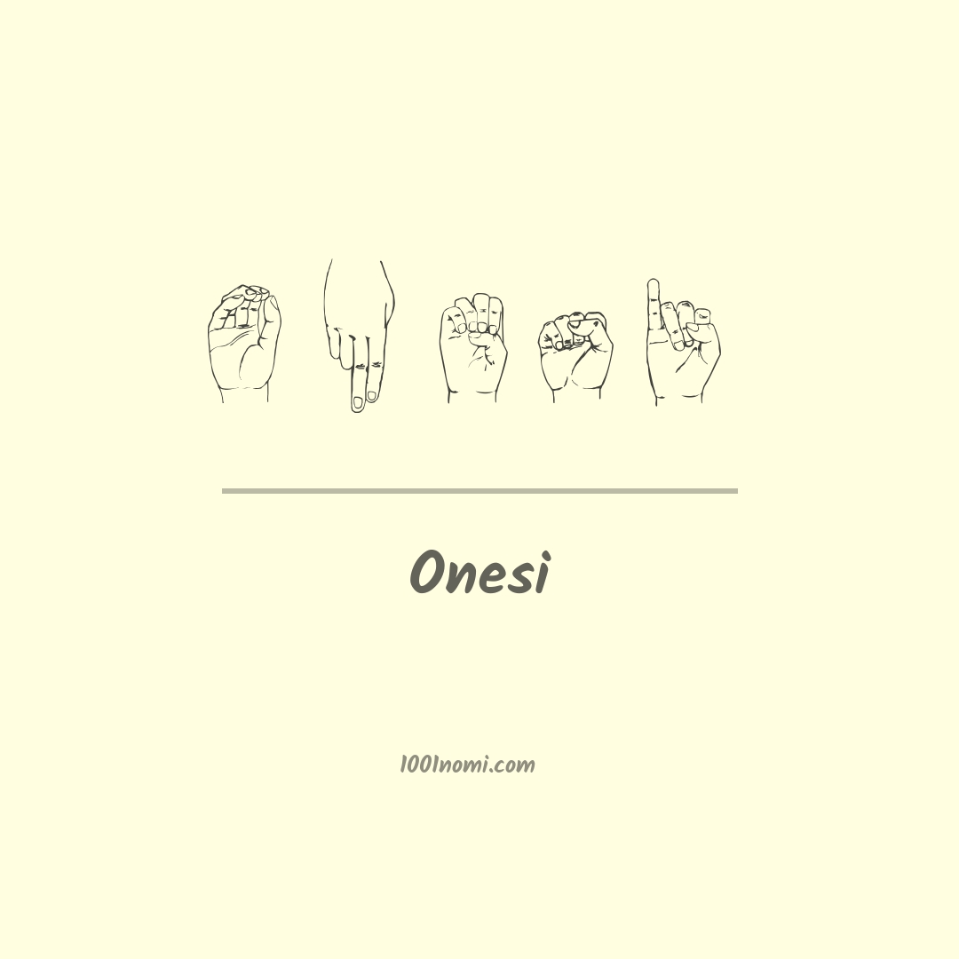 Onesi nella lingua dei segni