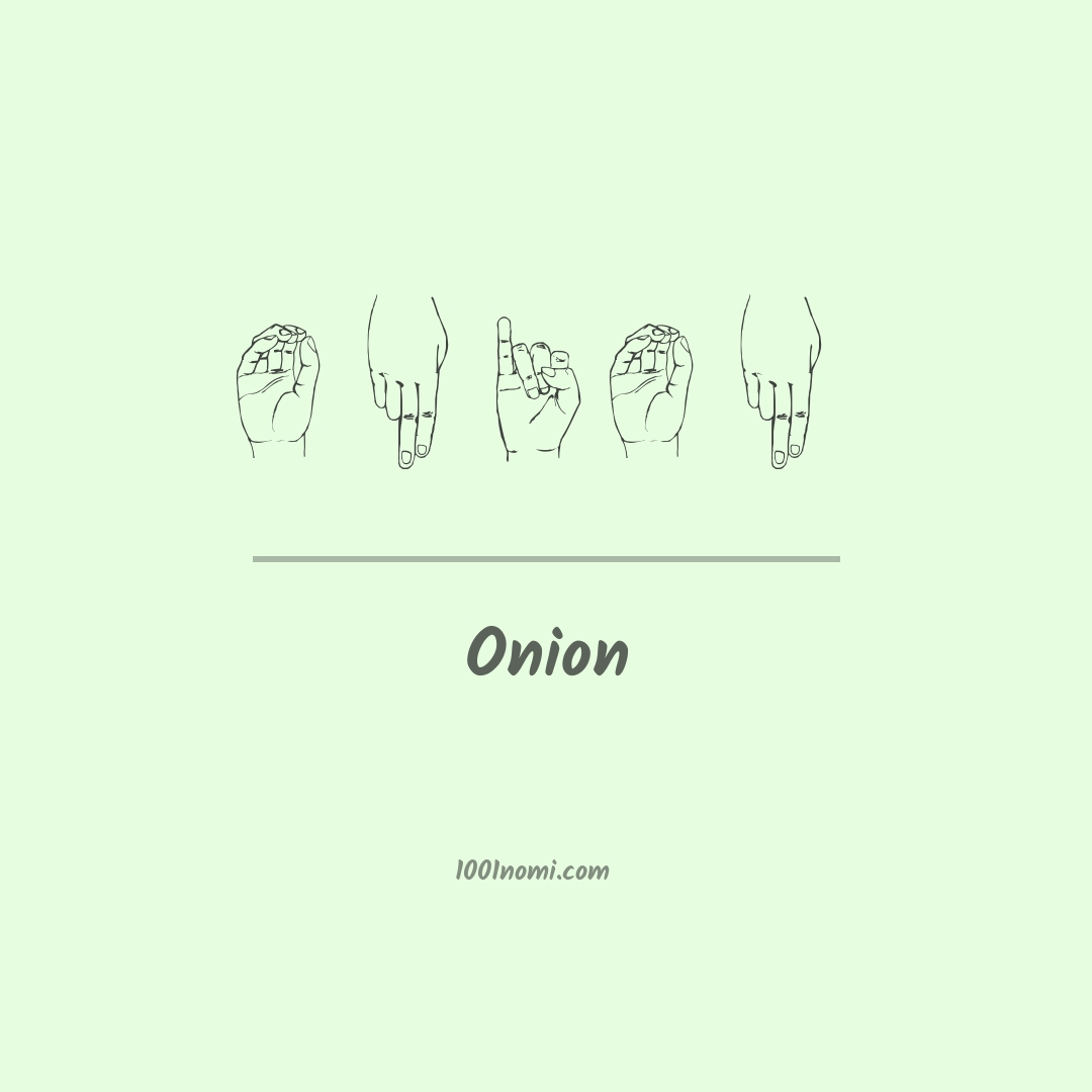 Onion nella lingua dei segni