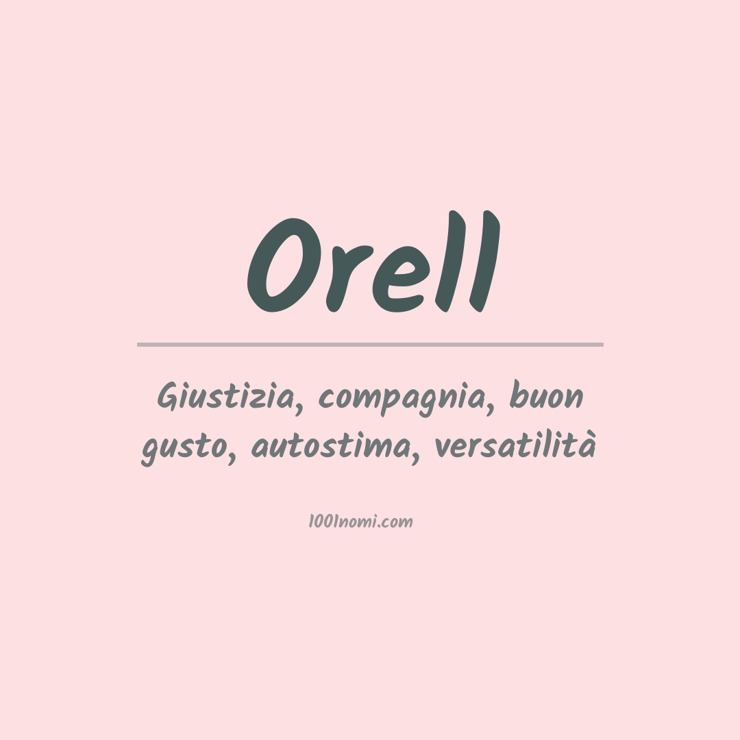 Significato del nome Orell