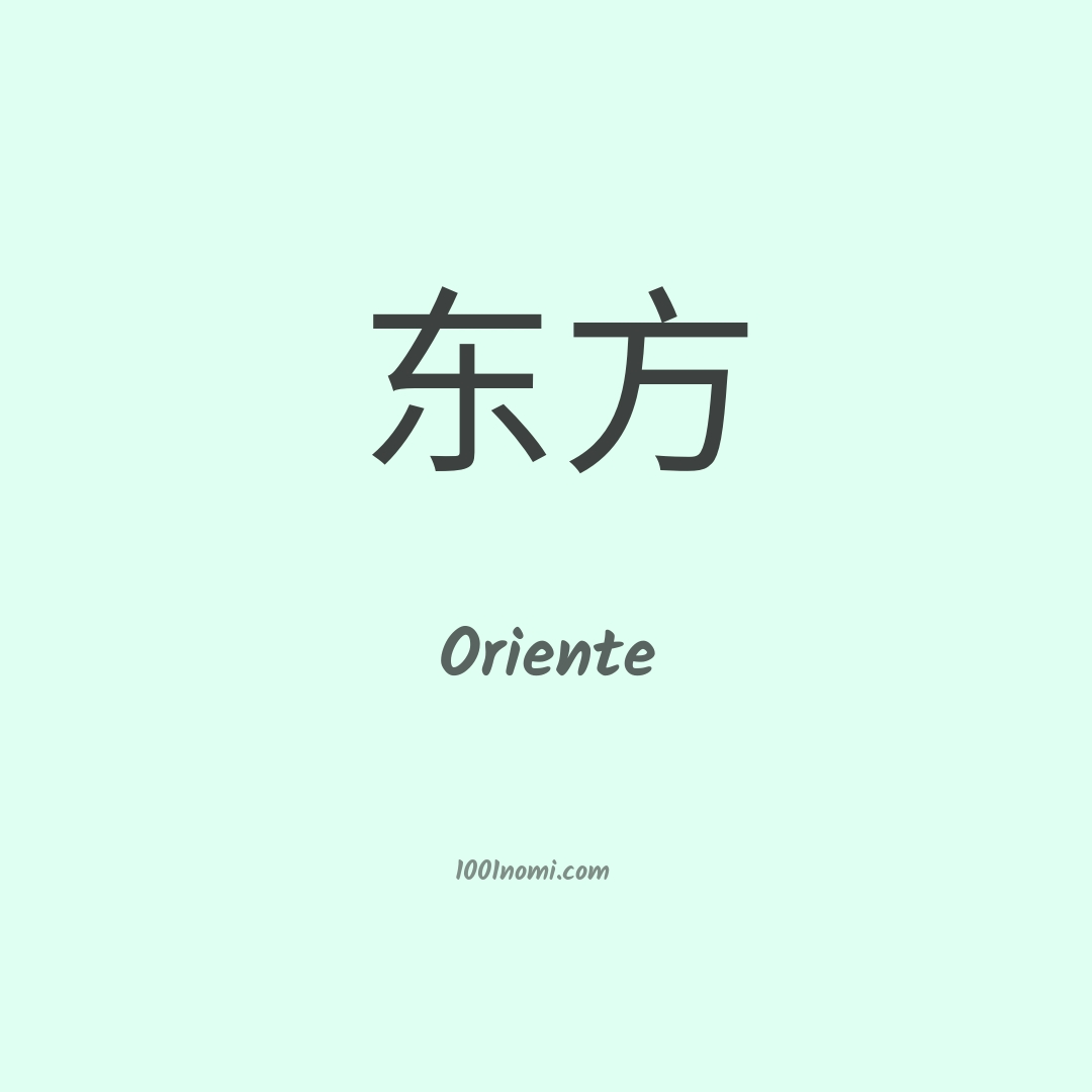 Oriente in cinese