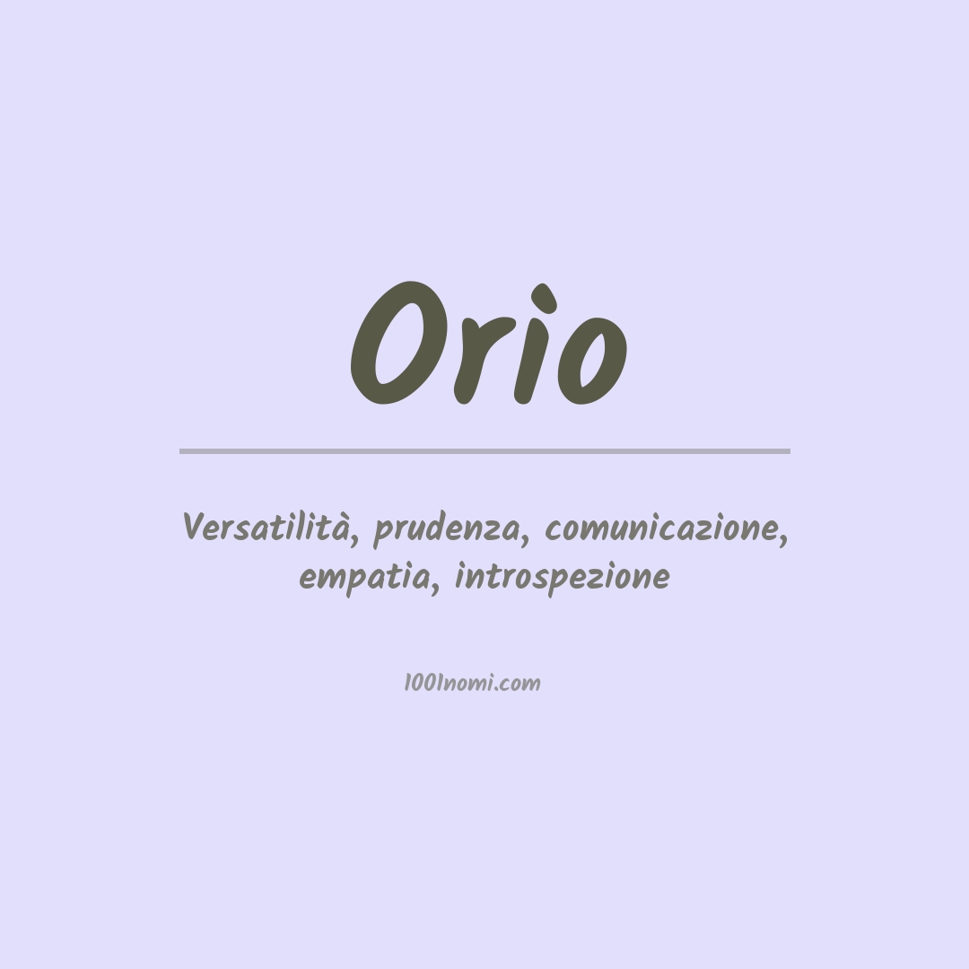 Significato del nome Orio