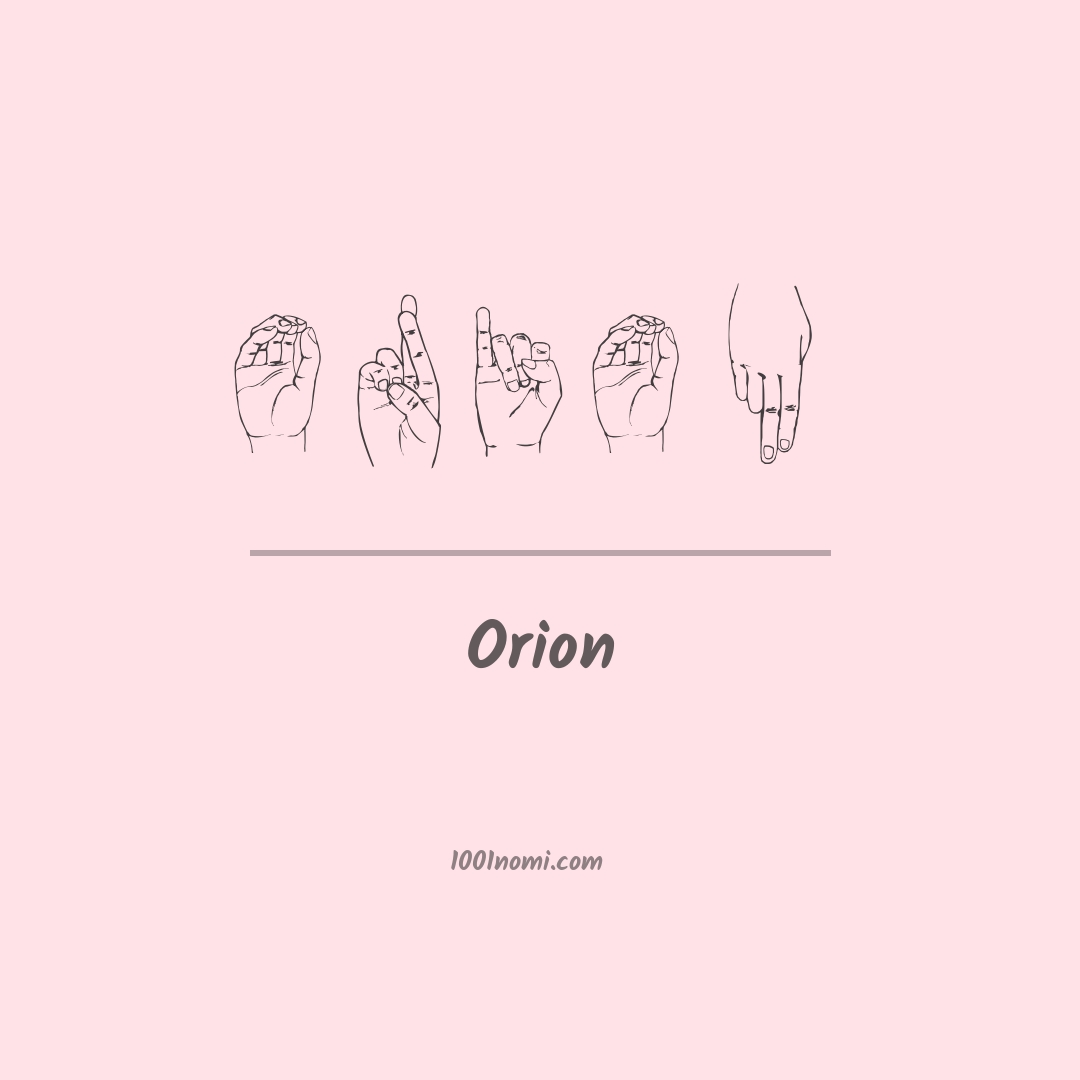 Orion nella lingua dei segni