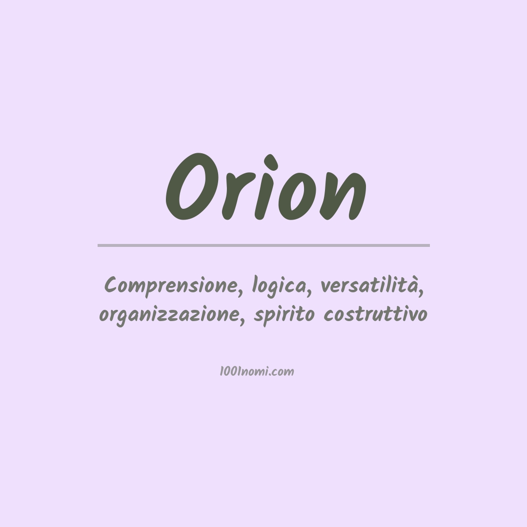 Significato del nome Orion