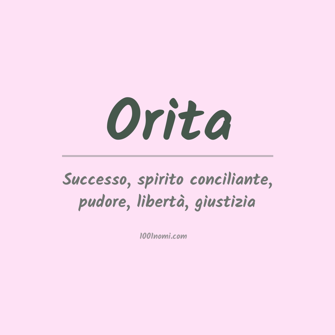 Significato del nome Orita Significato del nome Orita