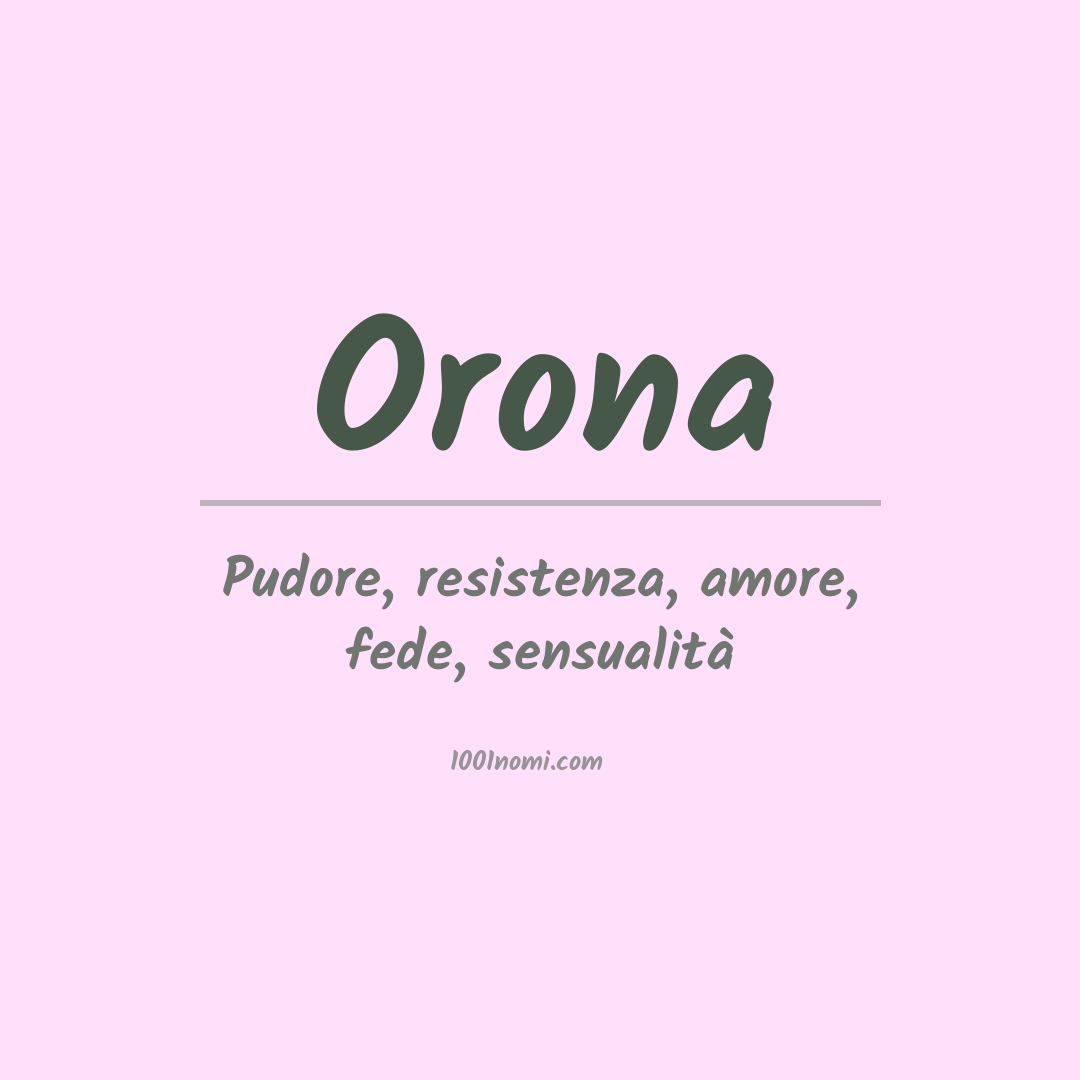 Significato del nome Orona