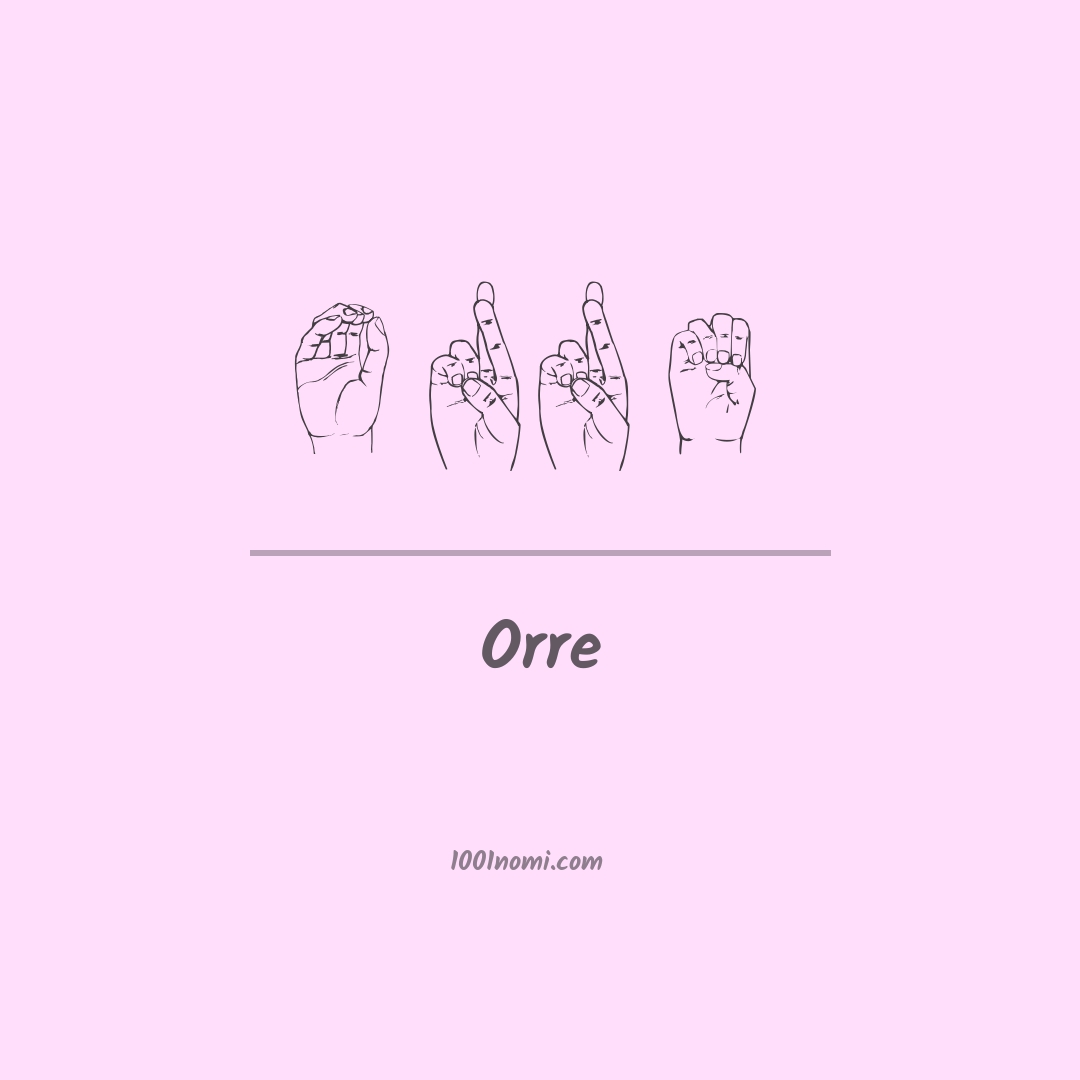 Orre nella lingua dei segni