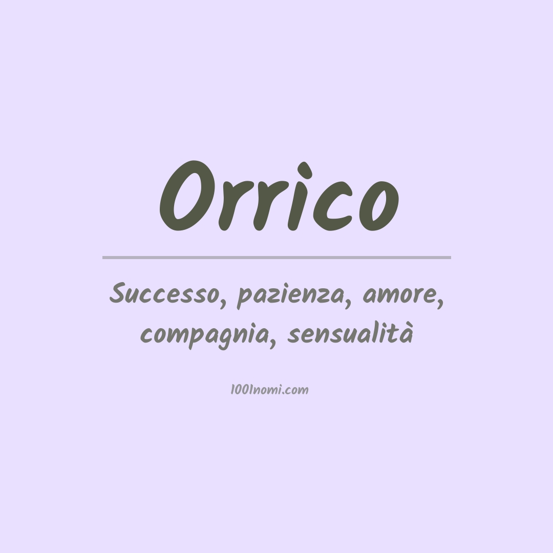 Significato del nome Orrico