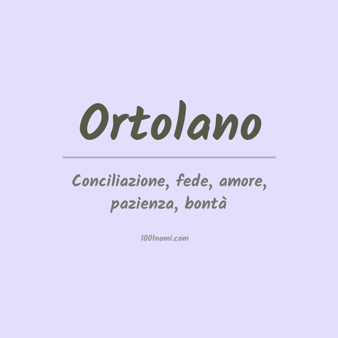 Significato del nome Ortolano