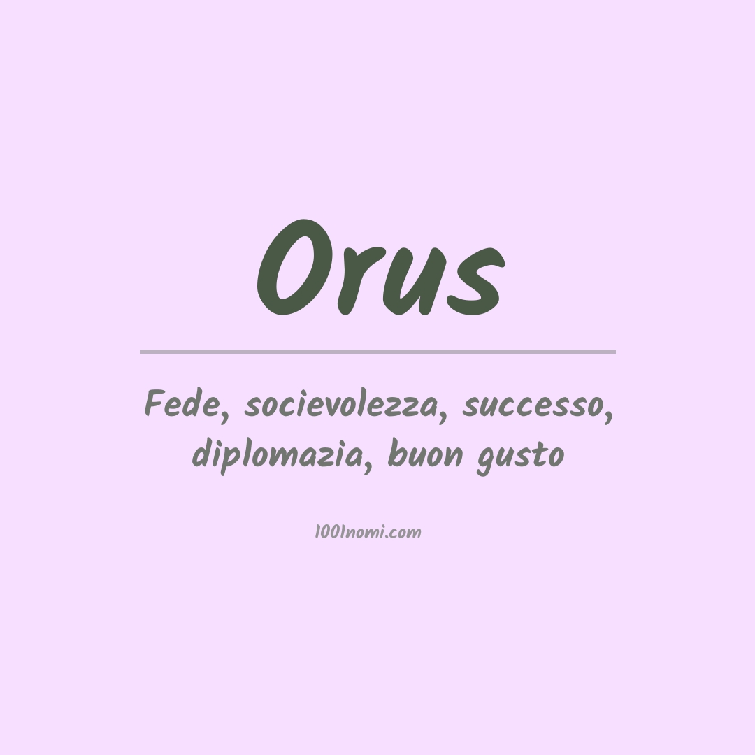Significato del nome Orus Significato del nome Orus