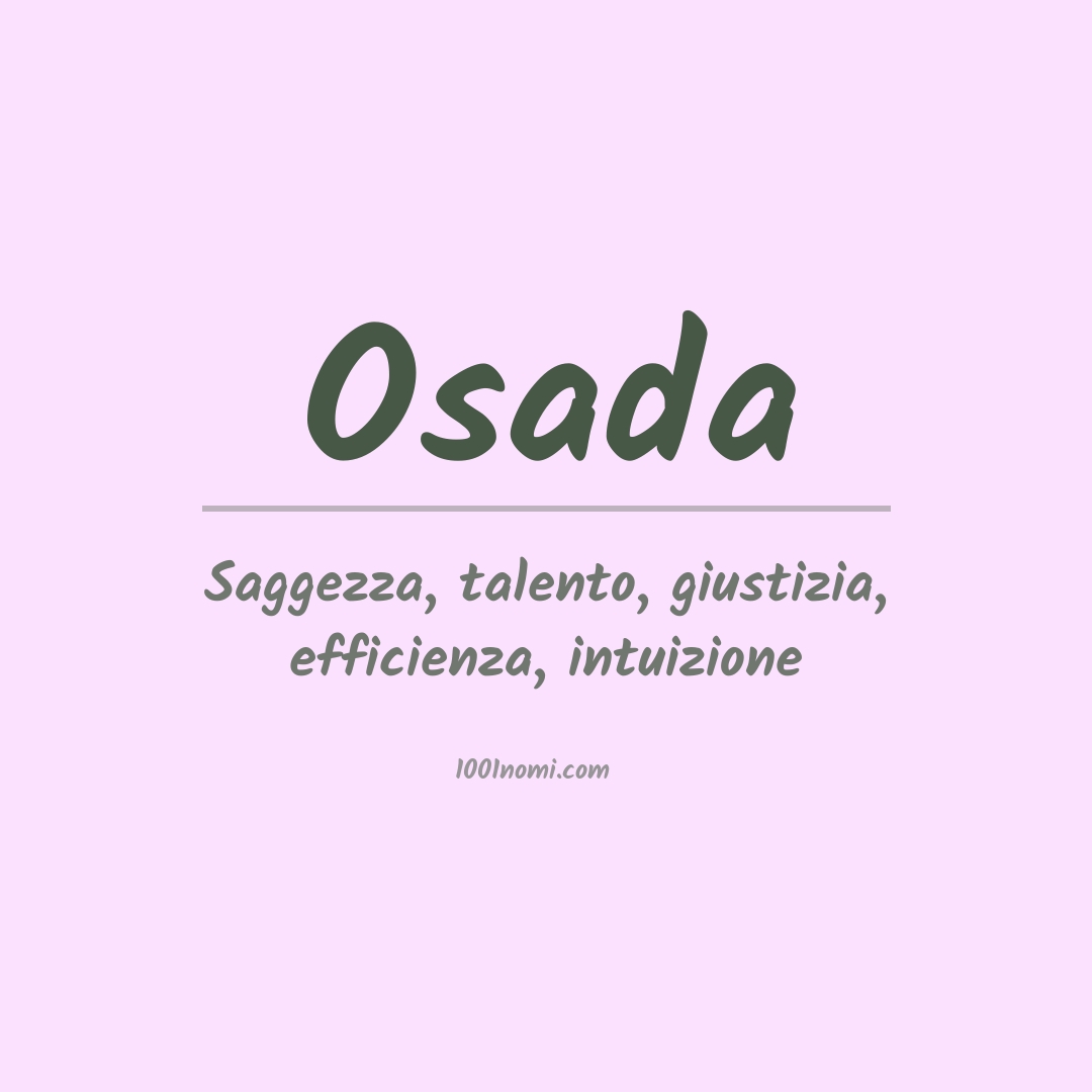 Significato del nome Osada