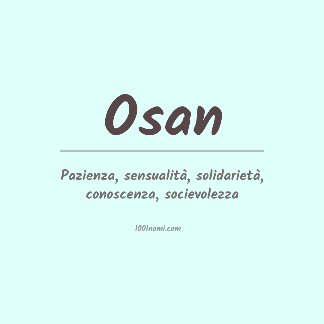 Significato del nome Osan