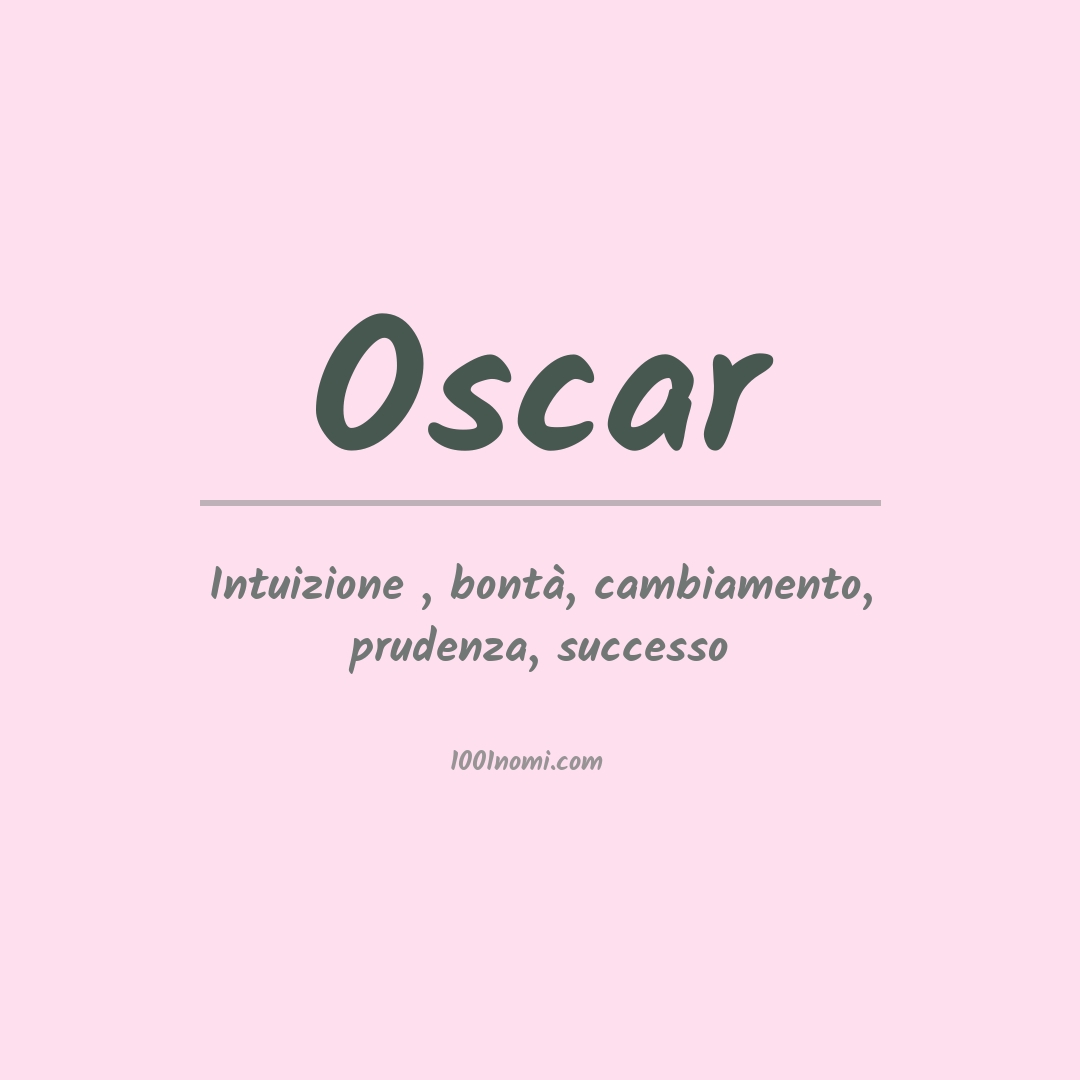Significato del nome Oscar