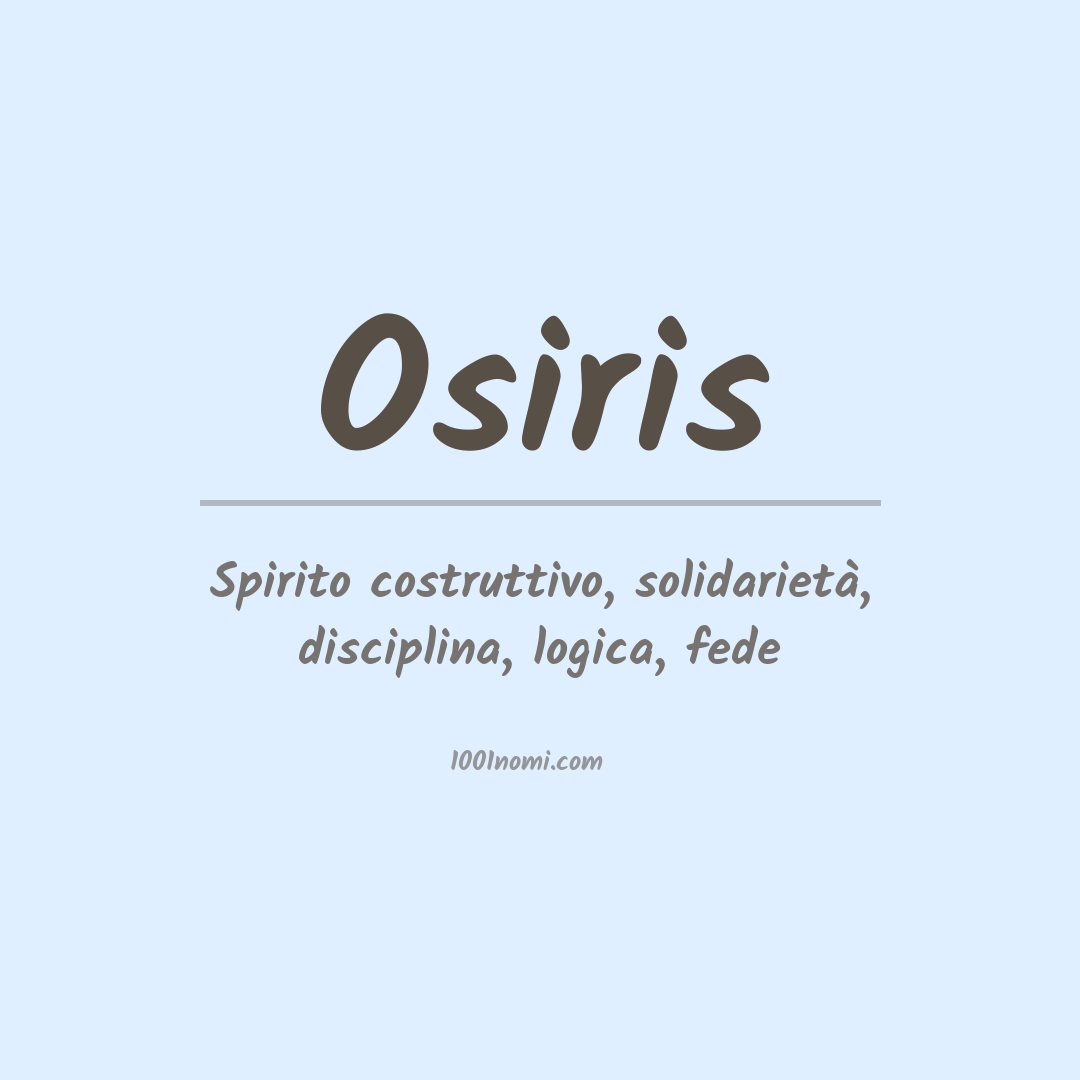 Significato del nome Osiris