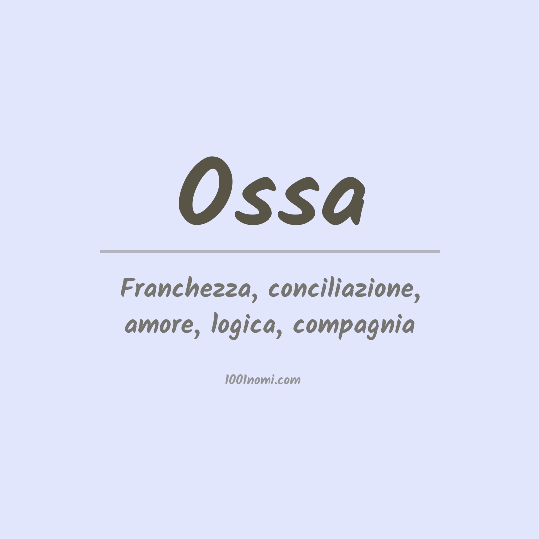 Significato del nome Ossa