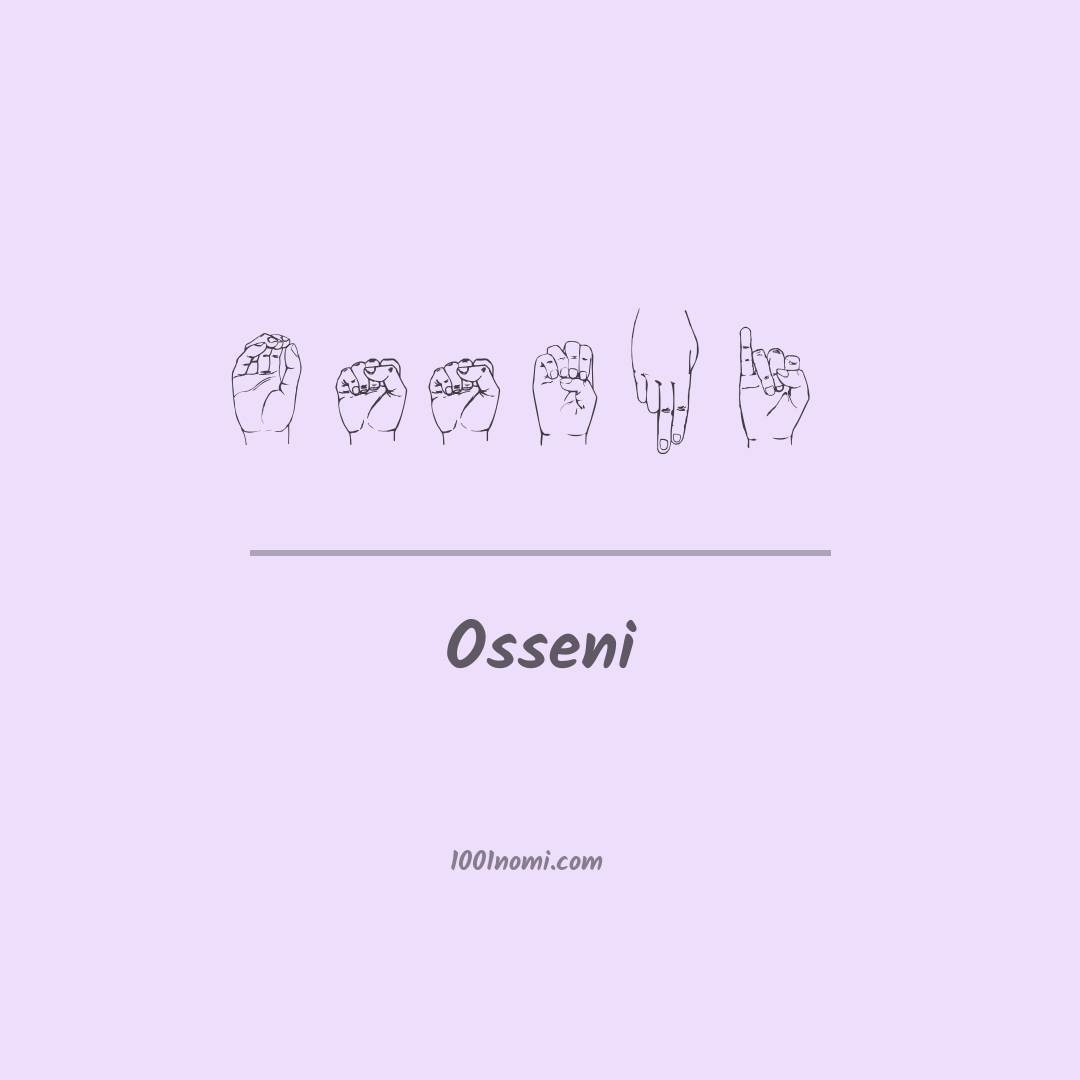 Osseni nella lingua dei segni