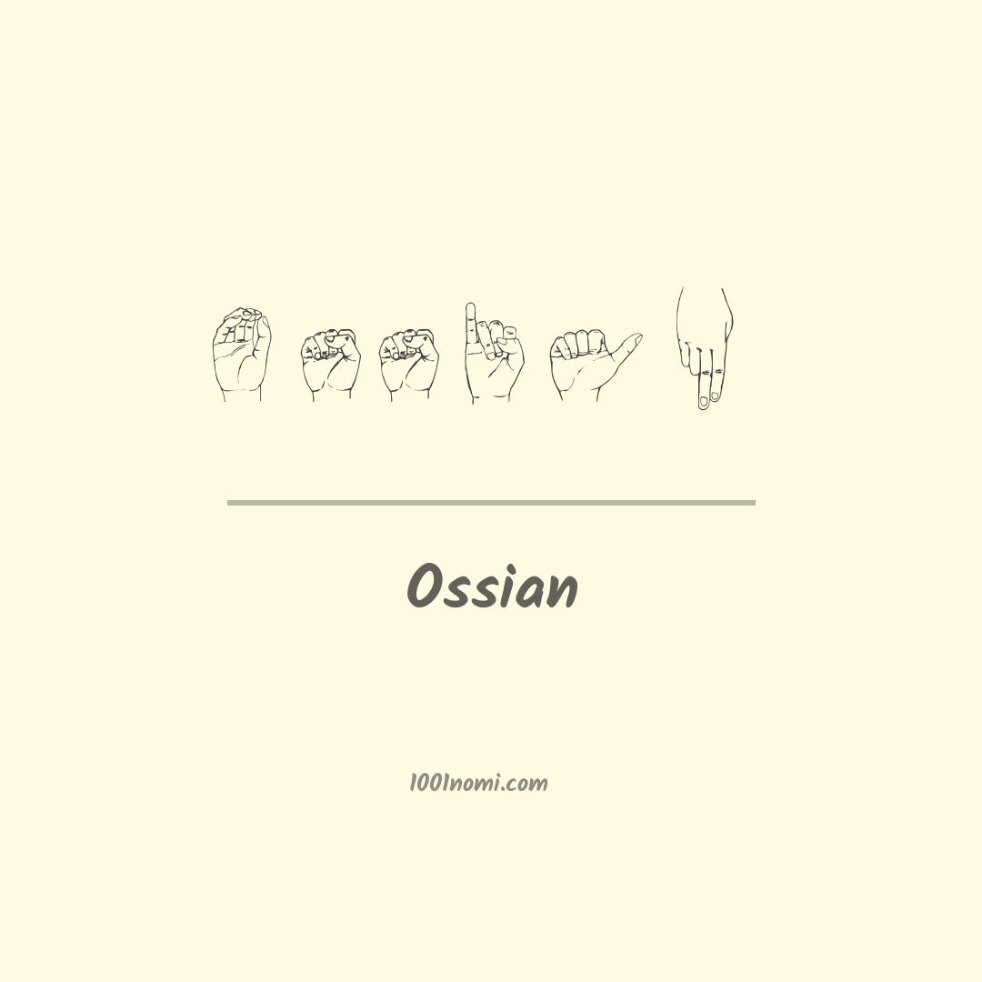 Ossian nella lingua dei segni Ossian nella lingua dei segni