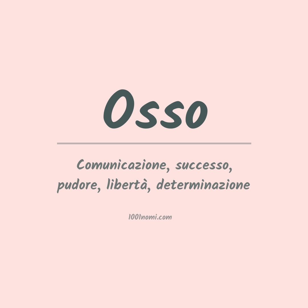 Significato del nome Osso