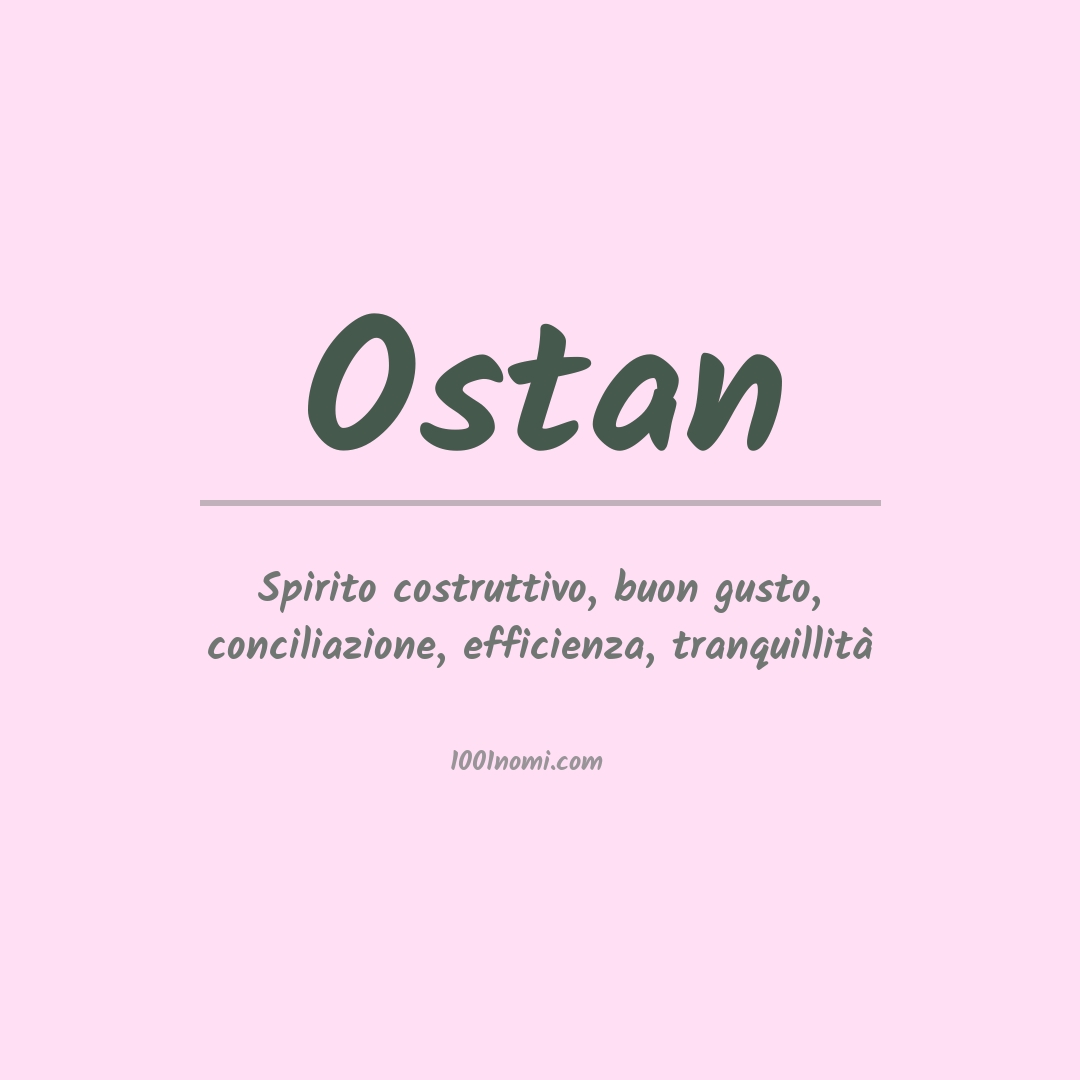 Significato del nome Ostan Significato del nome Ostan