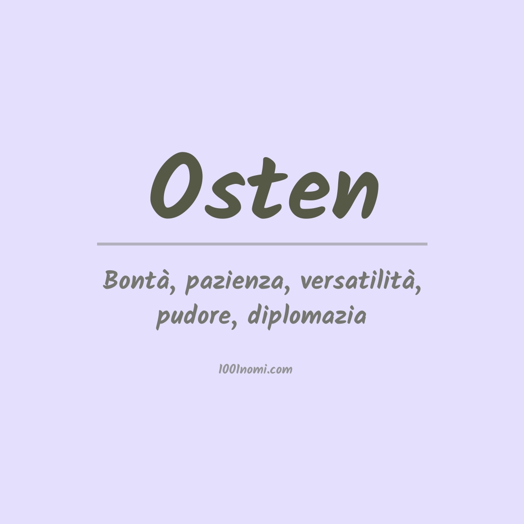 Significato del nome Osten