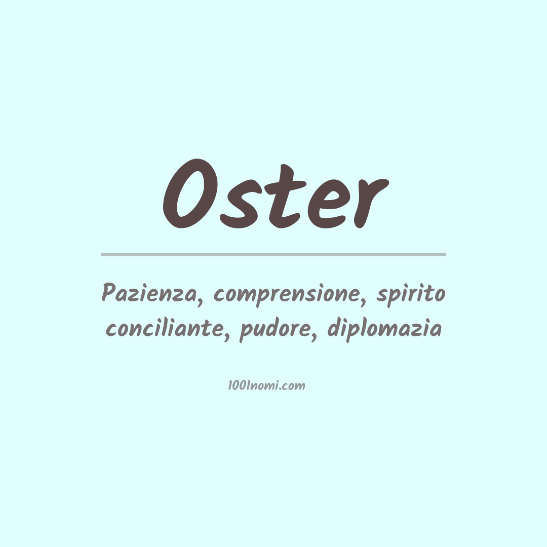 Significato del nome Oster