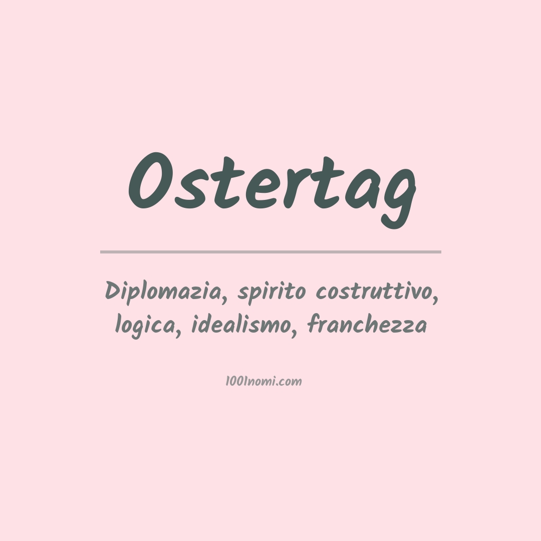 Significato del nome Ostertag