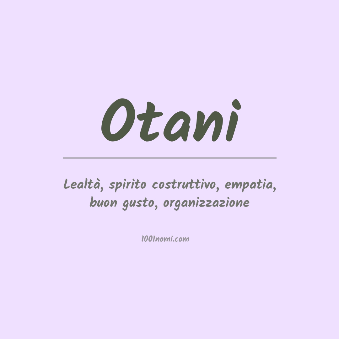 Significato del nome Otani