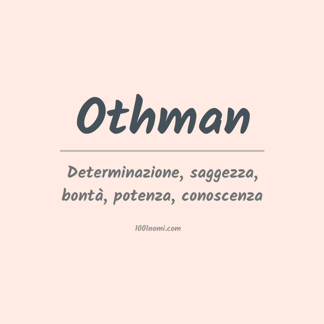 Significato del nome Othman