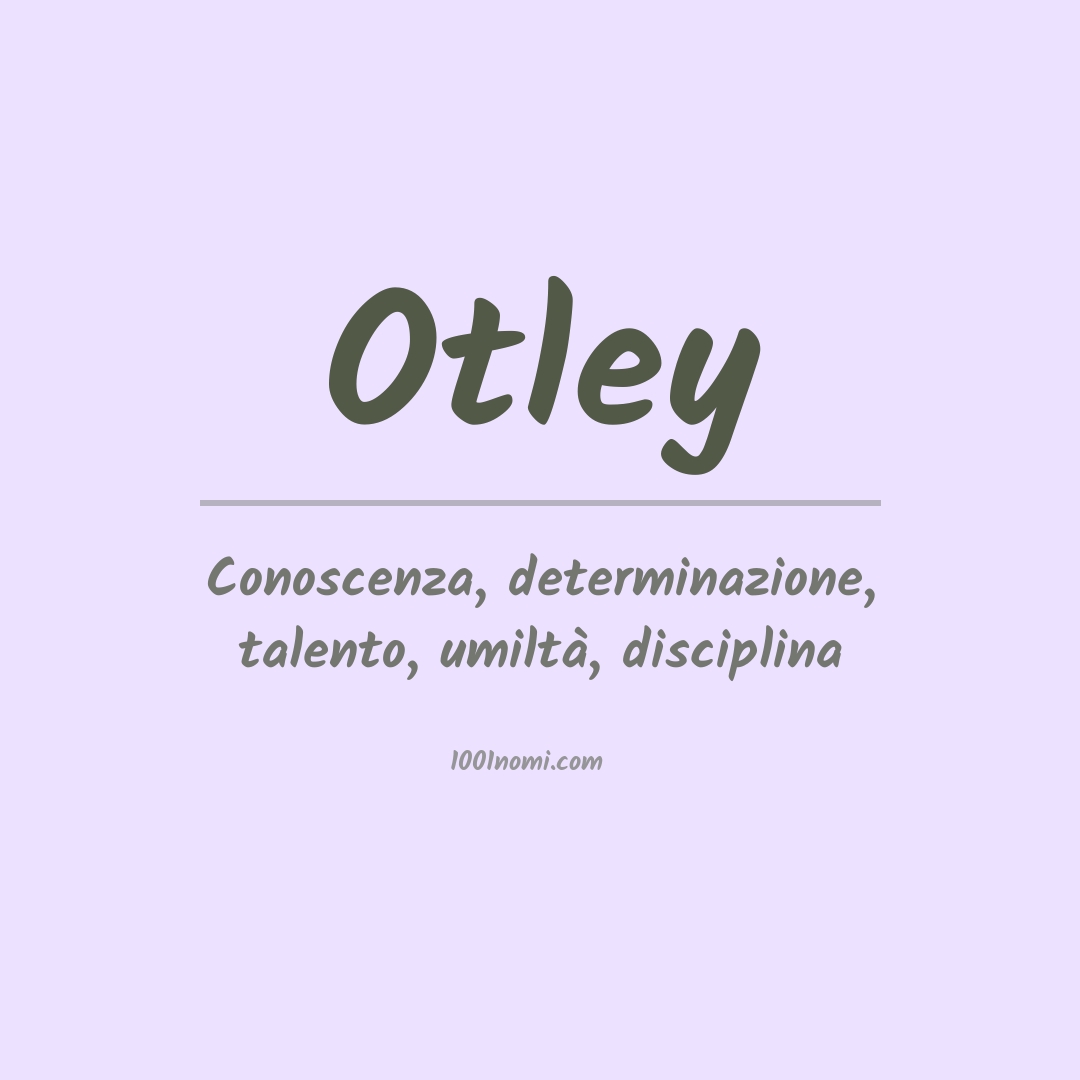 Significato del nome Otley