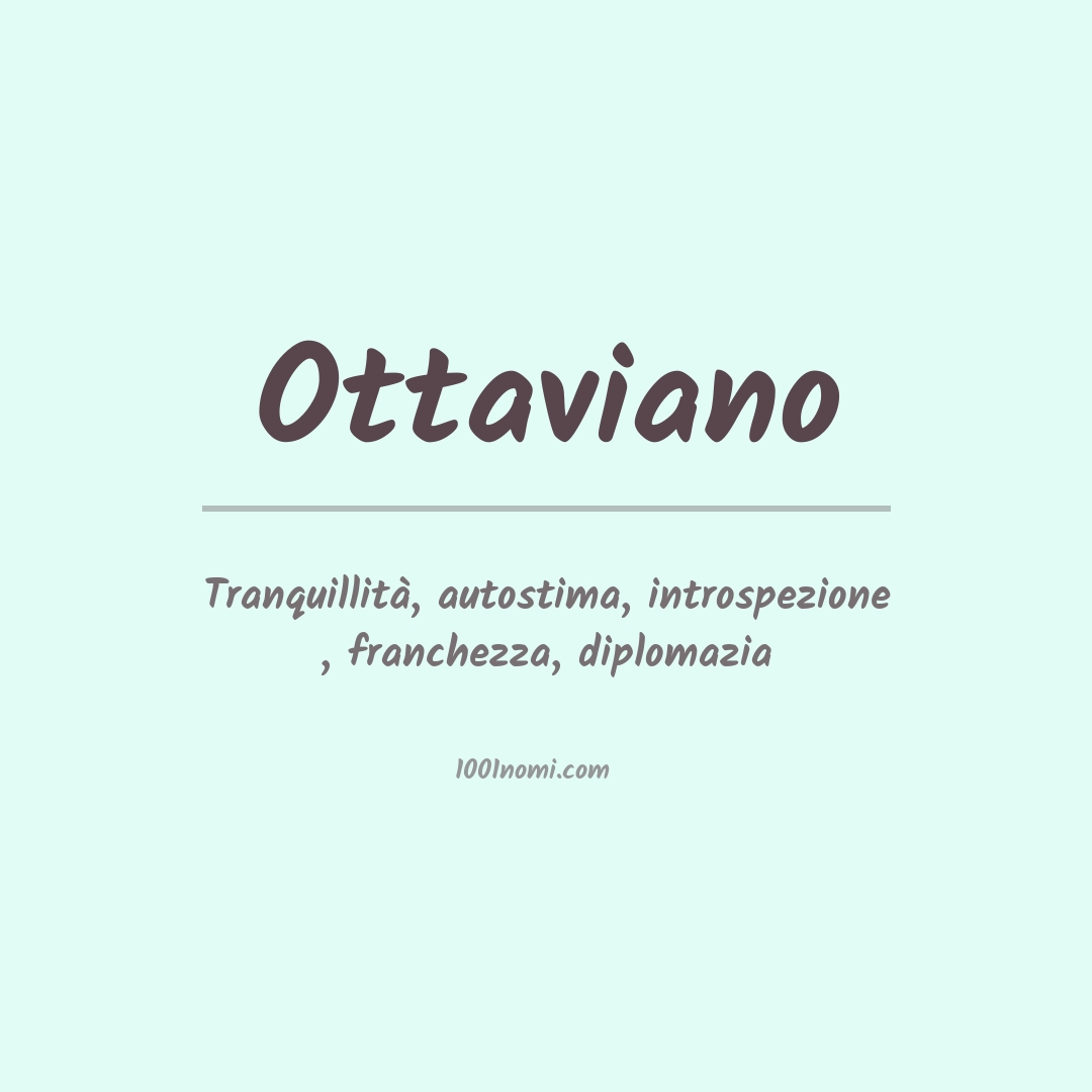 Significato del nome Ottaviano