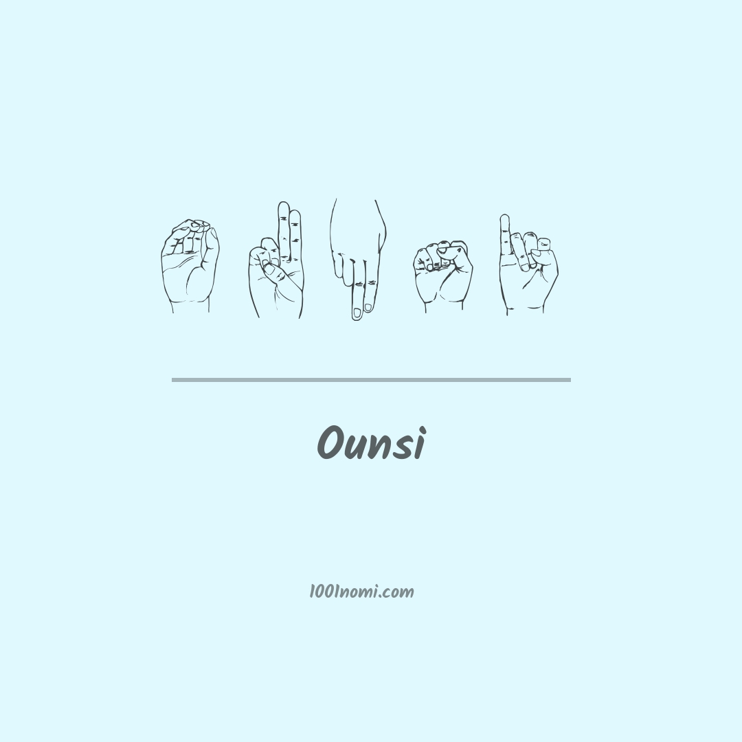 Ounsi nella lingua dei segni
