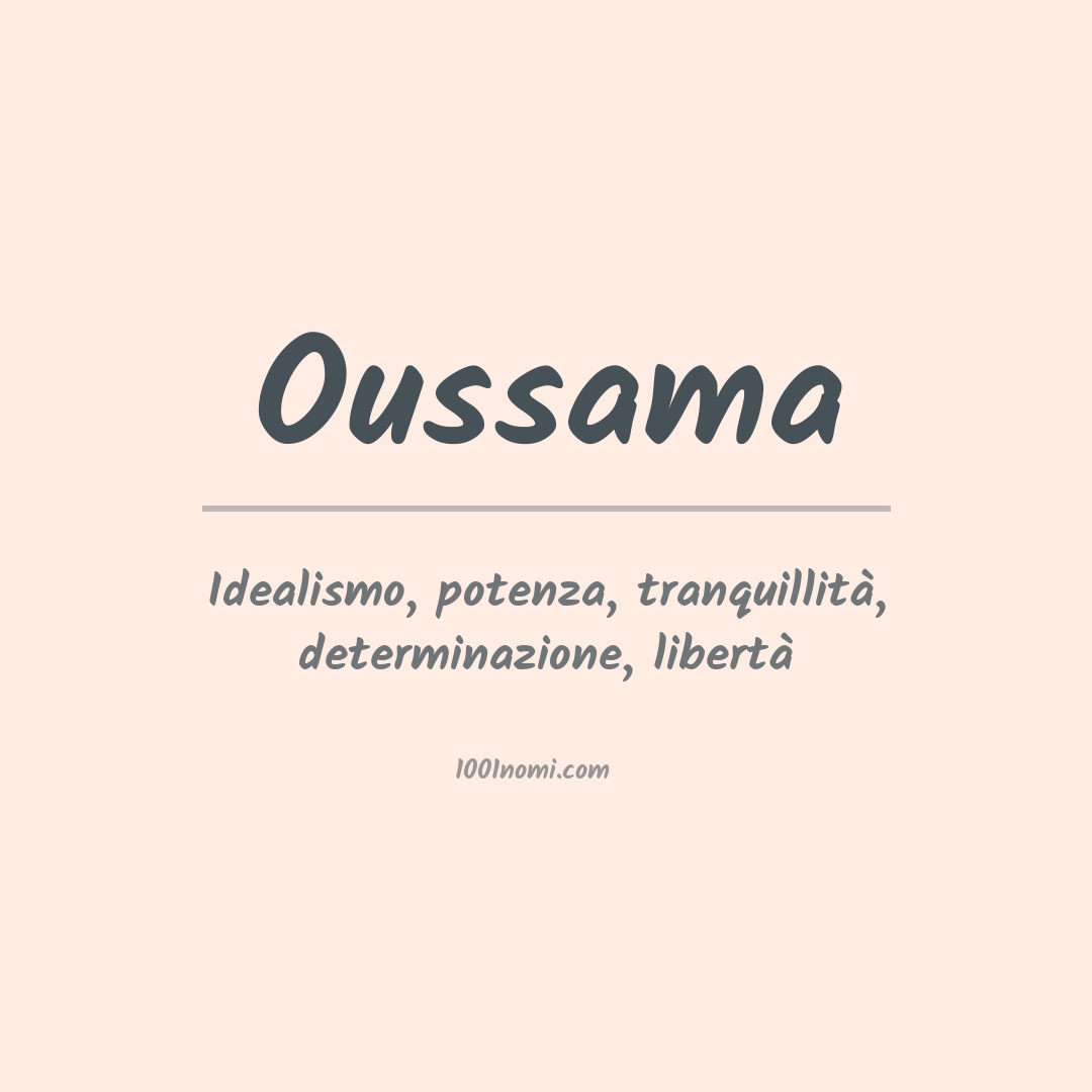 Significato del nome Oussama