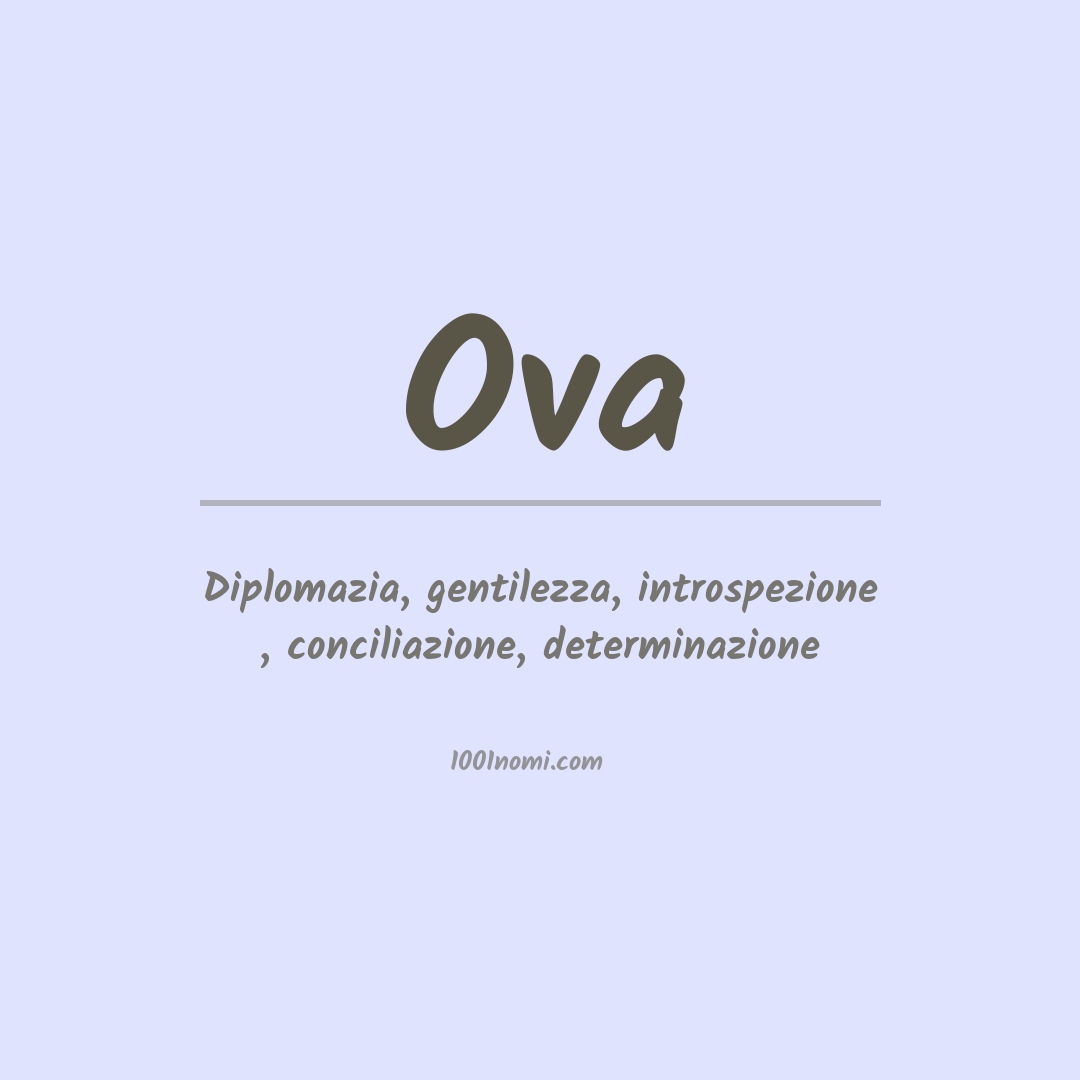 Significato del nome Ova Significato del nome Ova