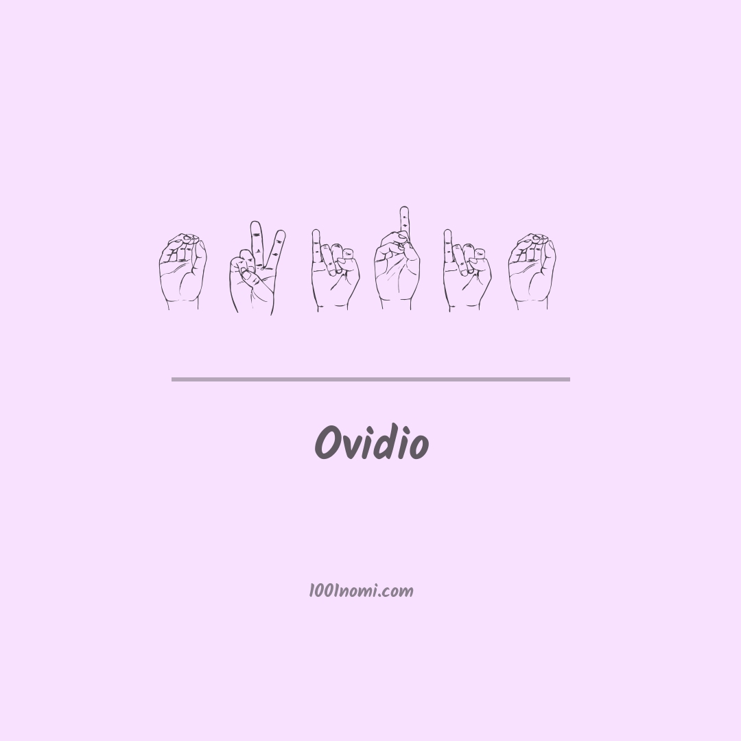 Ovidio nella lingua dei segni