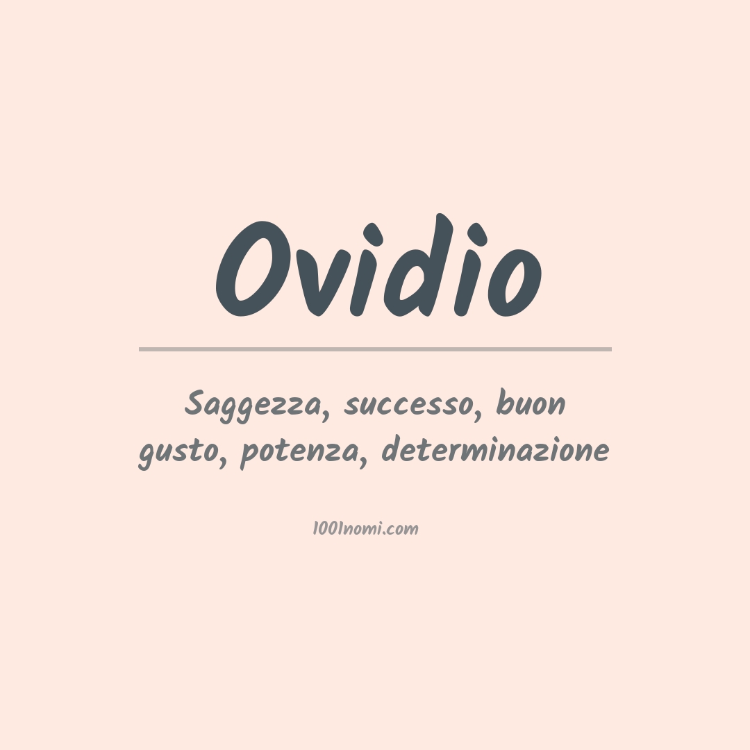 Significato del nome Ovidio