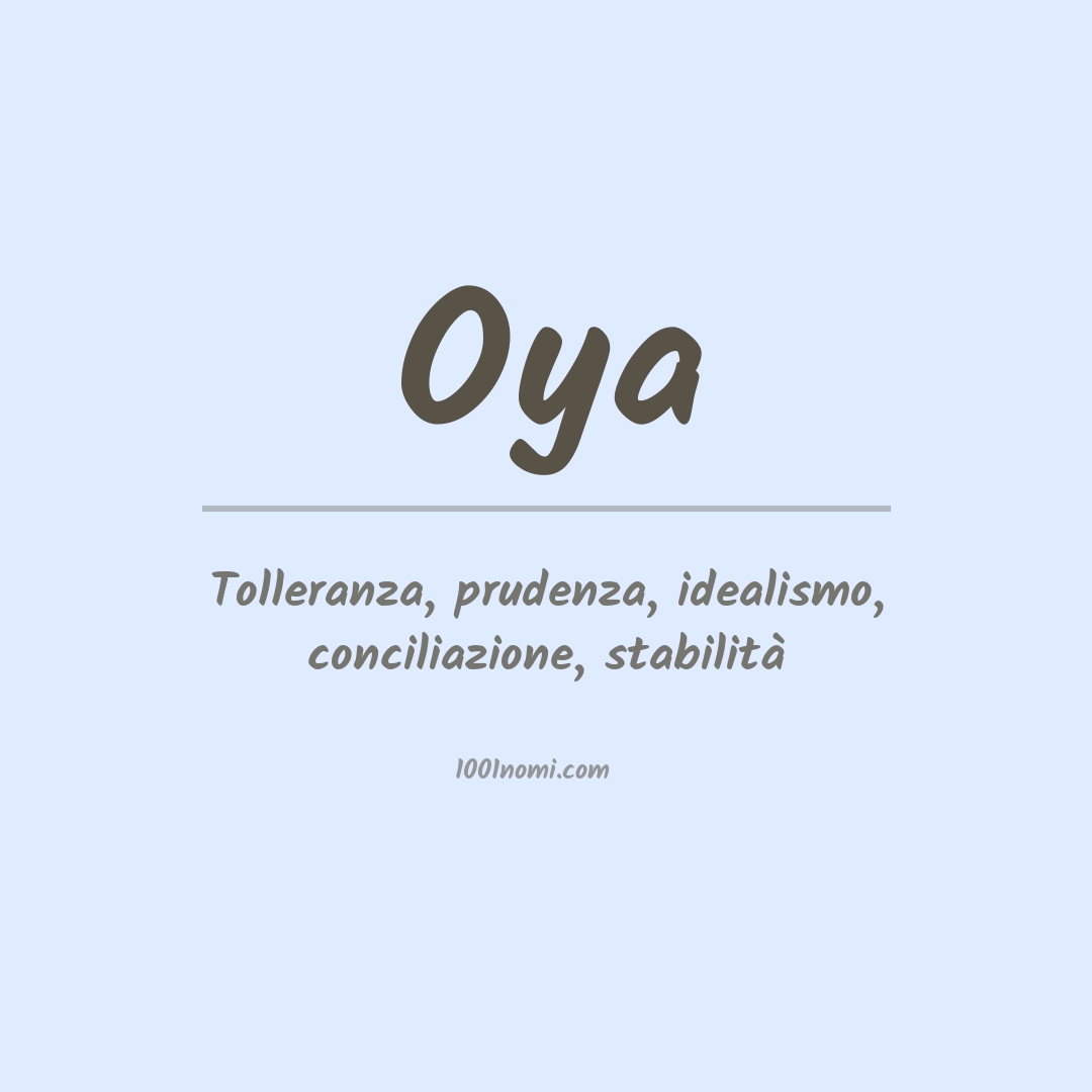 Significato del nome Oya