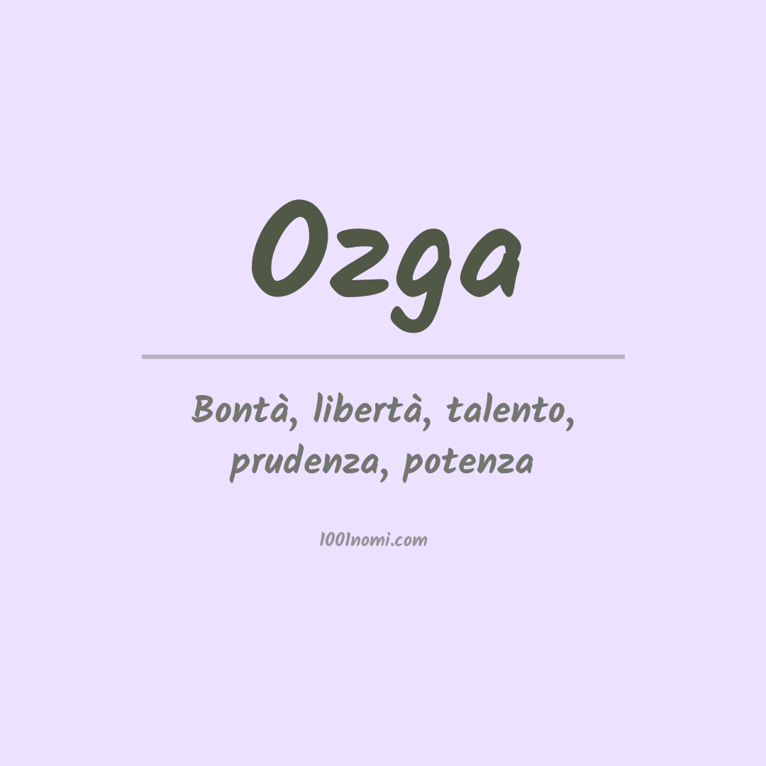 Significato del nome Ozga