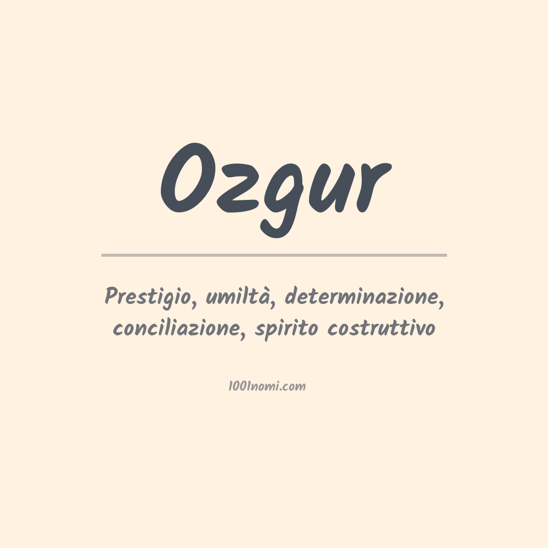 Significato del nome Ozgur Significato del nome Ozgur