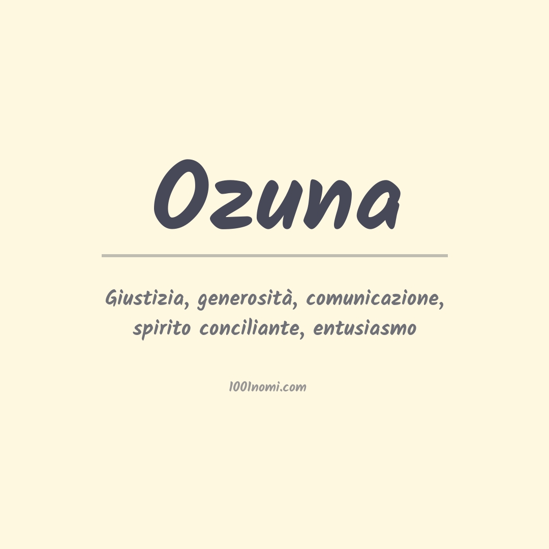 Significato del nome Ozuna Significato del nome Ozuna