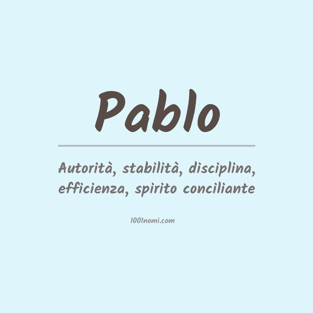 Significato del nome Pablo