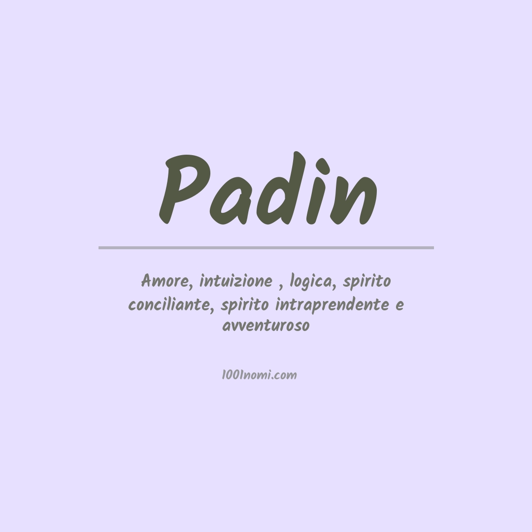 Significato del nome Padin