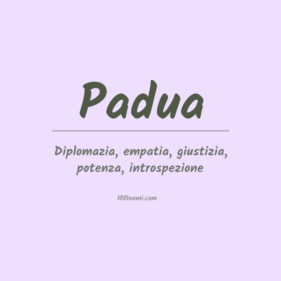 Significato del nome Padua