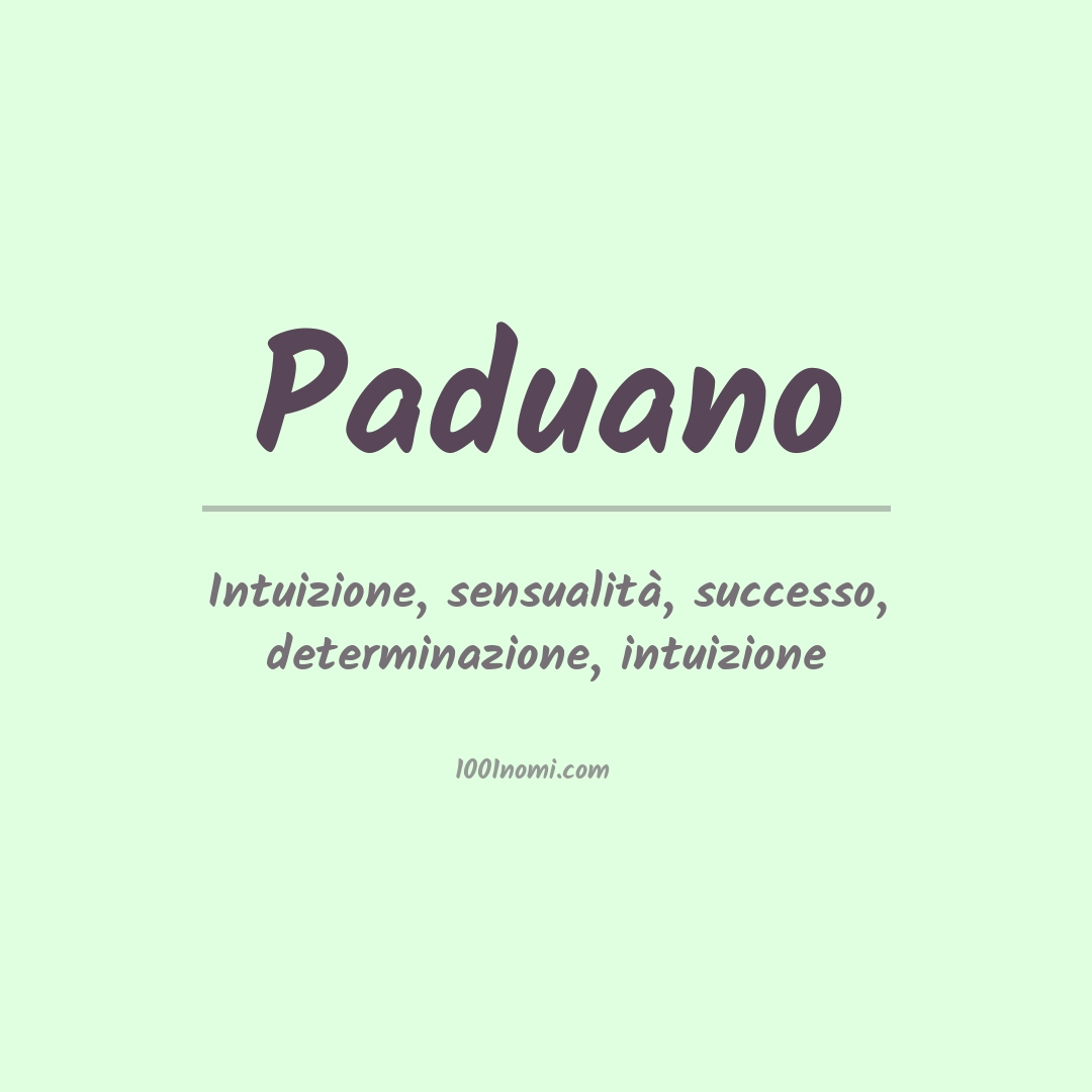 Significato del nome Paduano