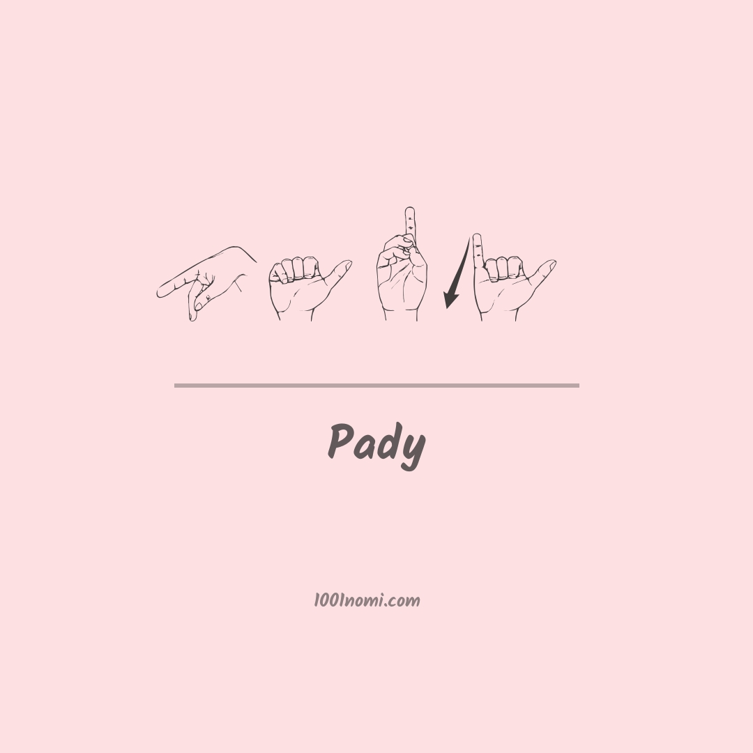 Pady nella lingua dei segni