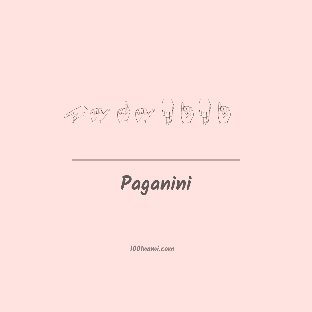 Paganini nella lingua dei segni