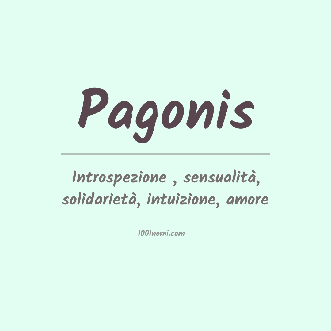 Significato del nome Pagonis