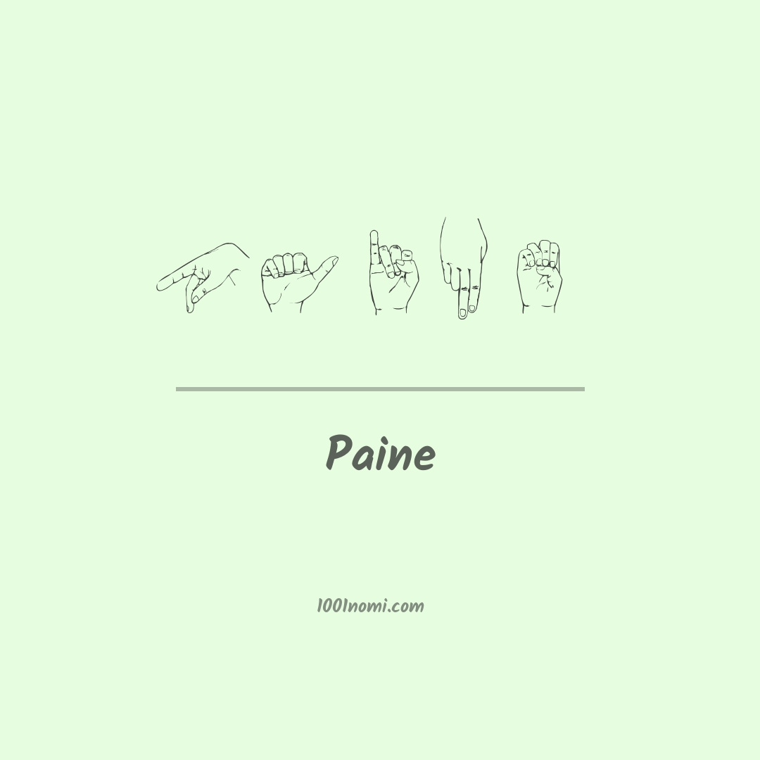 Paine nella lingua dei segni