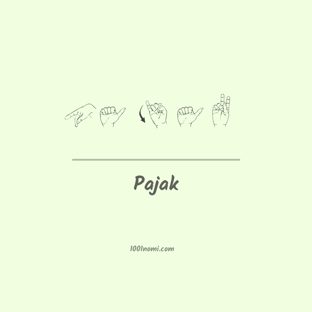Pajak nella lingua dei segni