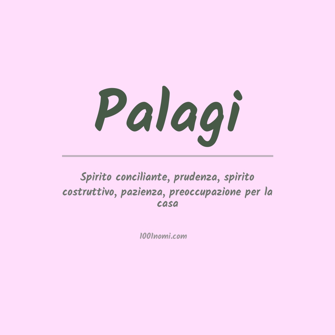 Significato del nome Palagi