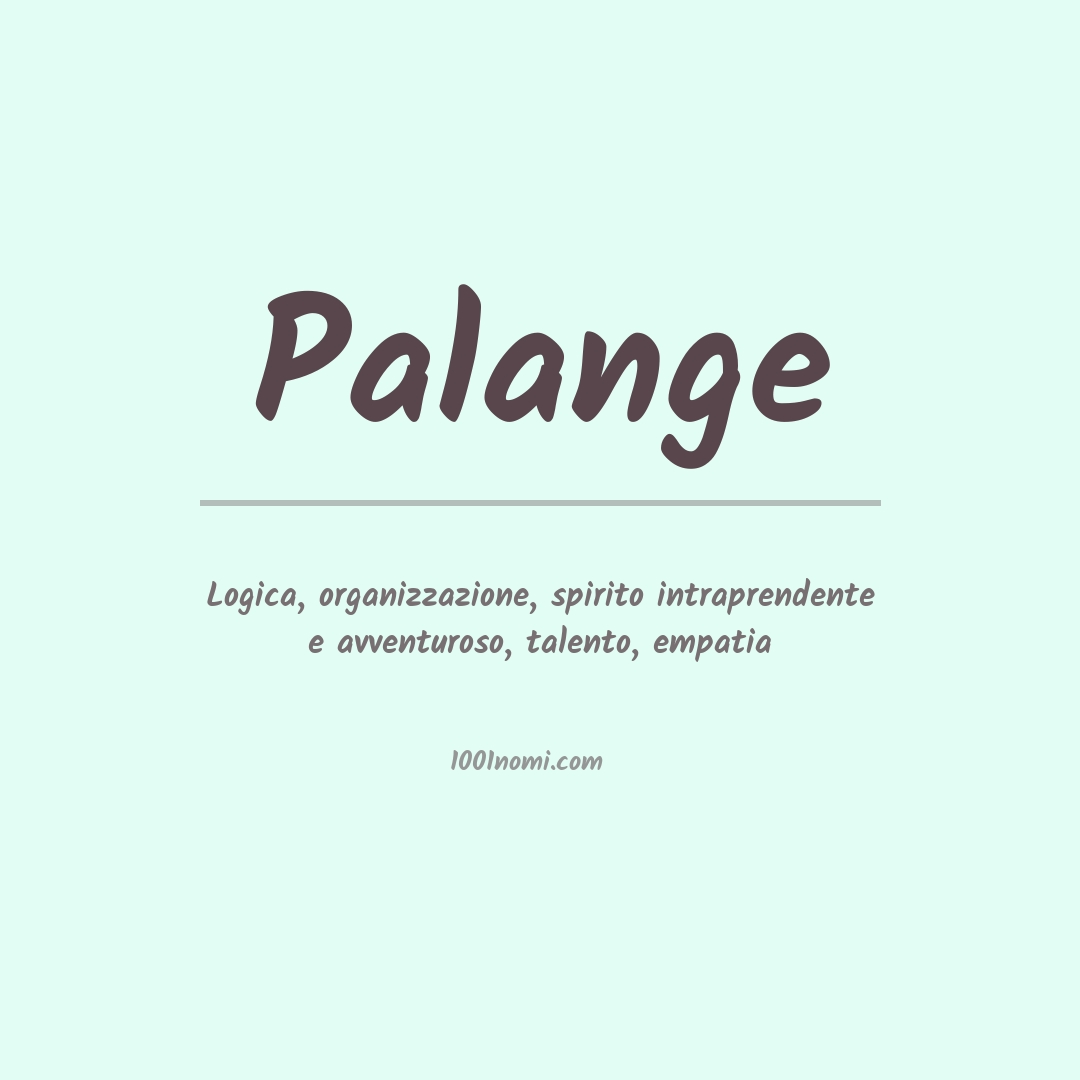 Significato del nome Palange