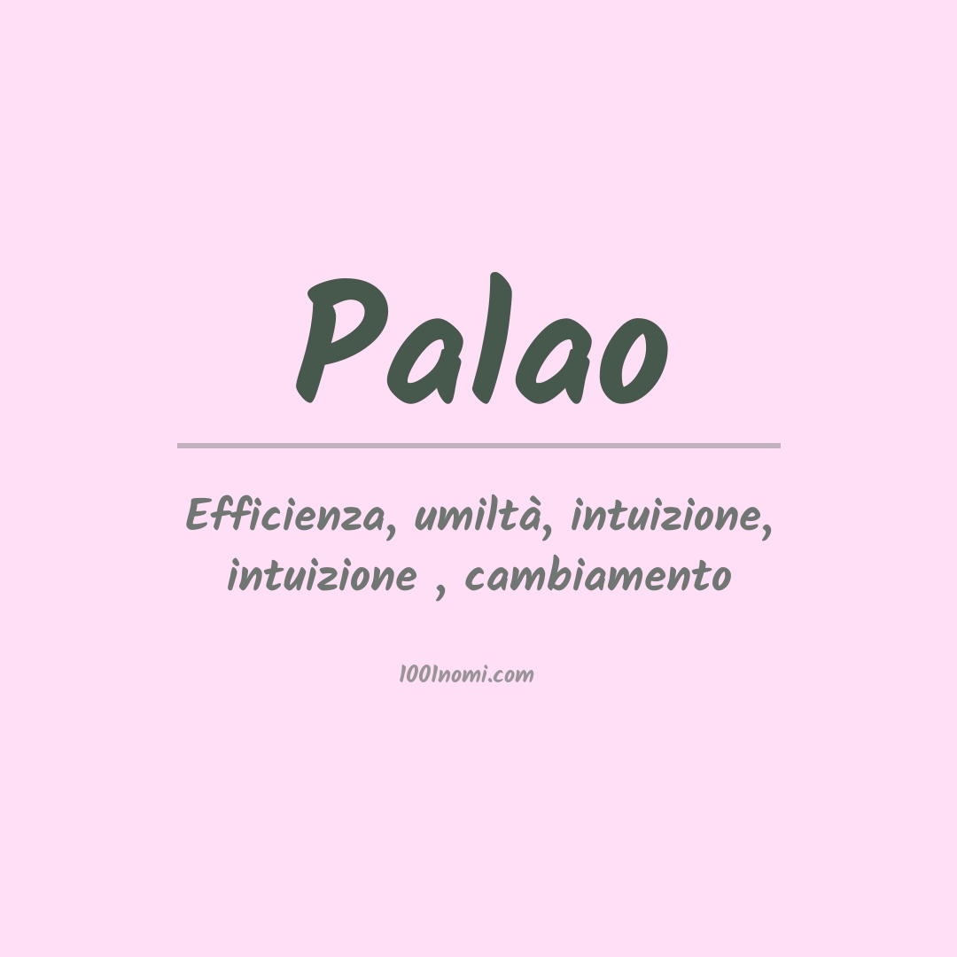 Significato del nome Palao Significato del nome Palao